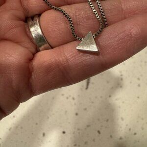 Modern Silver Geometric Necklace